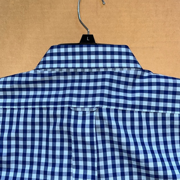 NWOT -Men’s L - Berkley Jensen Wrinkle Free ShortSleeve button down -(BLUE)- - Picture 11 of 11